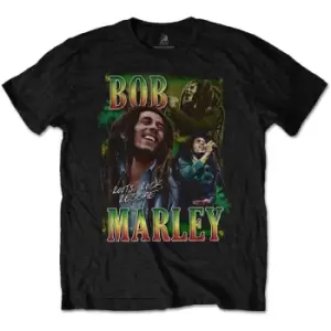 Image of Bob Marley - Roots, Rock, Reggae Homage Unisex XXX-Large T-Shirt - Black