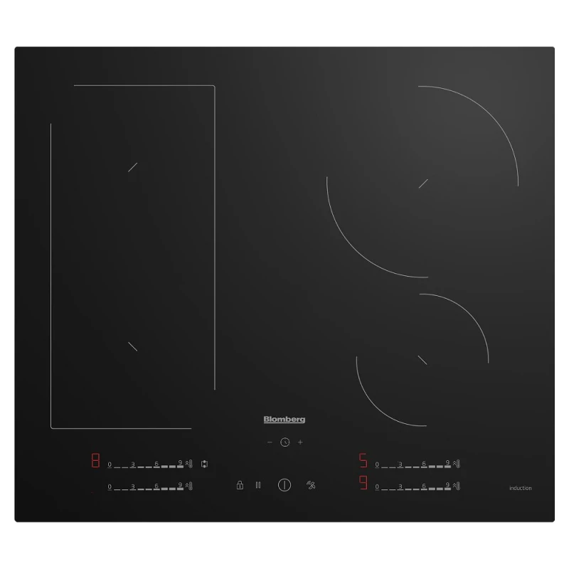 Image of Blomberg MIN74387NP 59cm Frameless 4 Zone Bridgeable Induction Hob 13A - BLACK MIN74387NP