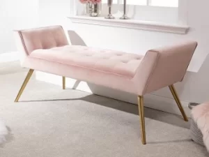 Image of GFW Turin Pink Upholstered Fabric Window Seat