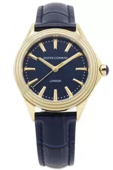 Image of Ladies Jasper Conran London 32mm Watch with a Blue Dial and a Blue Leather strap J1L132071