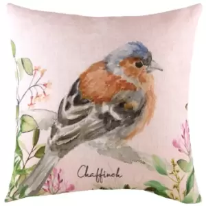 Image of Evans Lichfield Chaffinch Cushion Cover (43cm x 43cm) (Multicoloured)