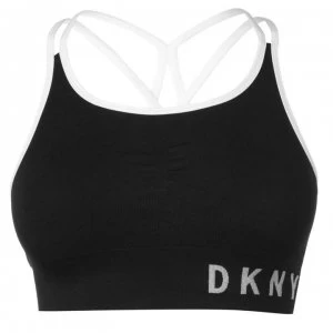Image of DKNY Logo Sports Bra - Black/white