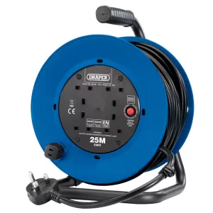 Image of Draper 230V Four Socket Cable Reel (25M)