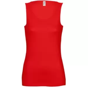 Image of SOLS Womens/Ladies Jane Sleeveless Tank / Vest Top (S) (Red)