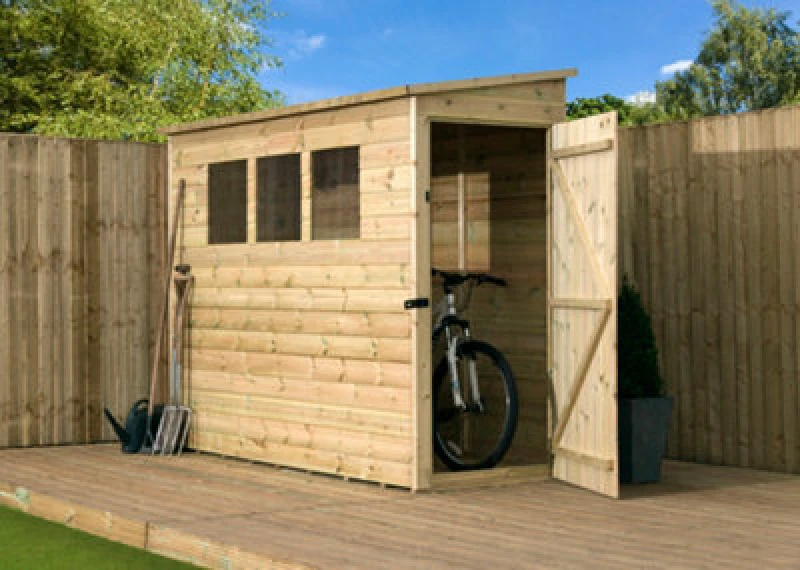 Image of Empire Sheds Empire 2800 Pent 6X3 Pressure Treated Tongue And Groove Wooden Garden Shed Door Right Side Panel (6' X 3' / 6ft X 3ft) (6X3)