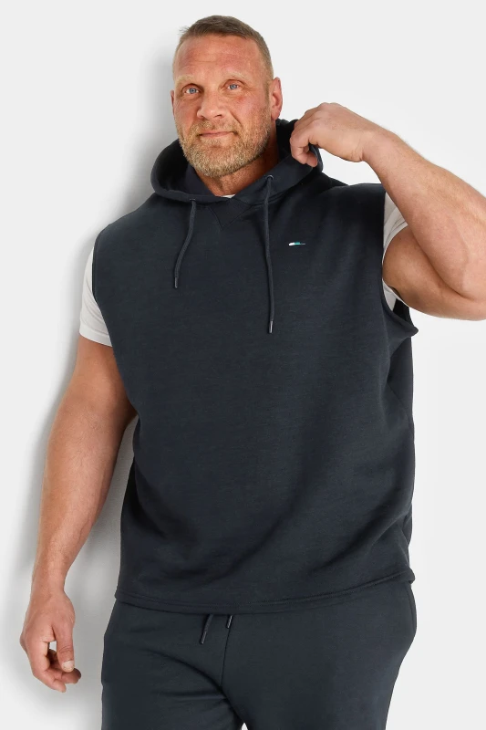 Image of BadRhino BadRhino Men Sleeveless Hoodie in Blue Size: Medium Blue M Male 5057147756128
