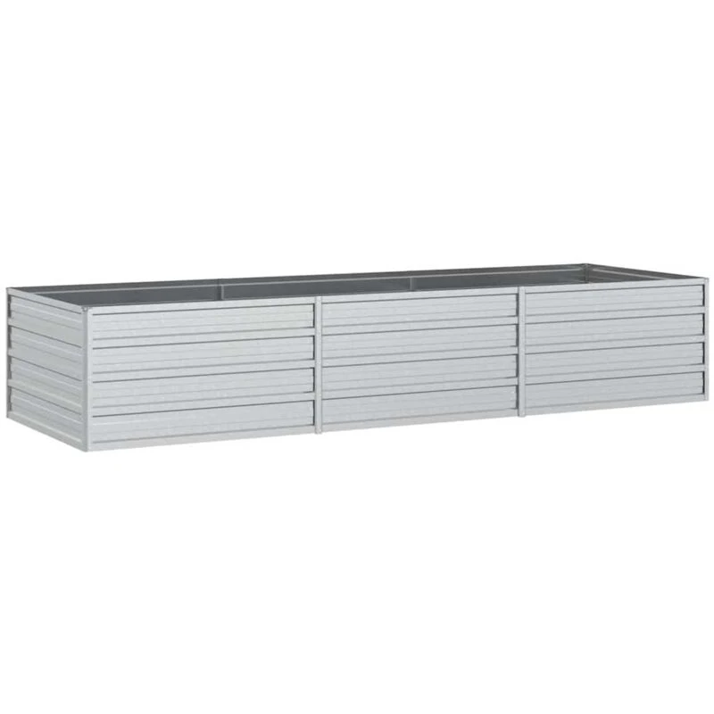 Image of VIDAXL Garden Raised Bed 240x80x45cm Galvanized Steel Silver Vidaxl 8720286661789