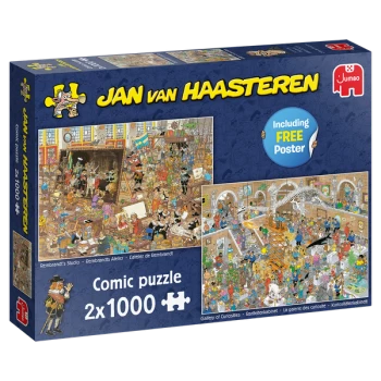 Image of Jumbo Jan Van Haasteren The Winter Games 2-Pack Jigsaw Puzzle - 1000 Pieces