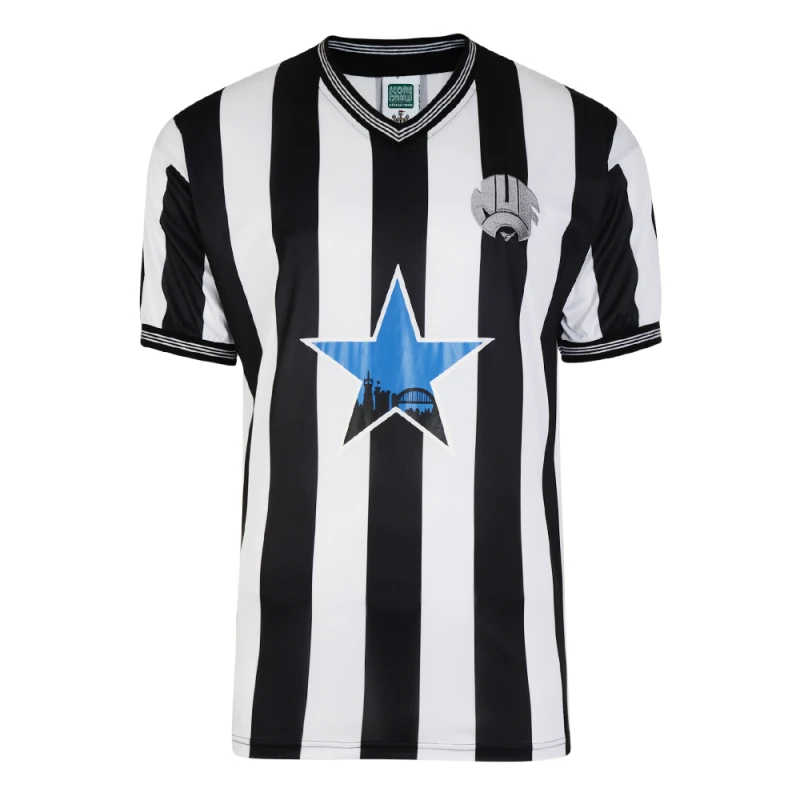 Image of Score Draw Newcastle United 1984 Retro Football Shirt NEWC84HPYSS-M M Mens Sportswear