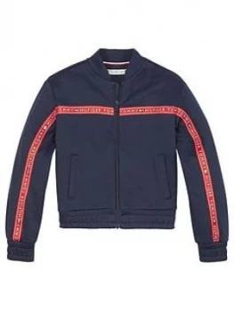 Image of Tommy Hilfiger Girls Tape Track Top - Navy