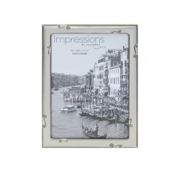 Image of 5" x 7" - IMPRESSIONS Aluminium Photo Frame Pewter Finish