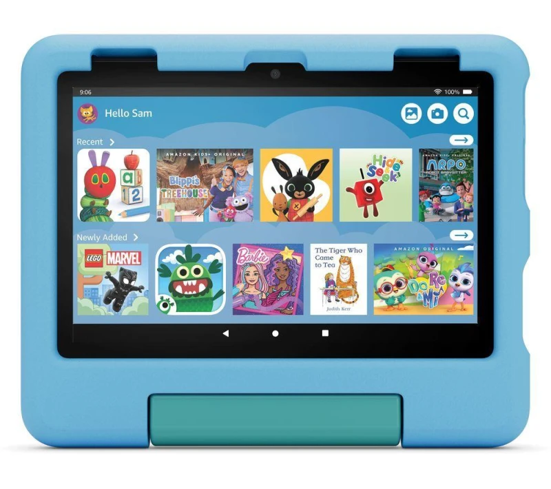 Image of Amazon Fire HD 8" Kids (ages 3-7) Tablet (2024) - 32 GB, Blue 840414657298