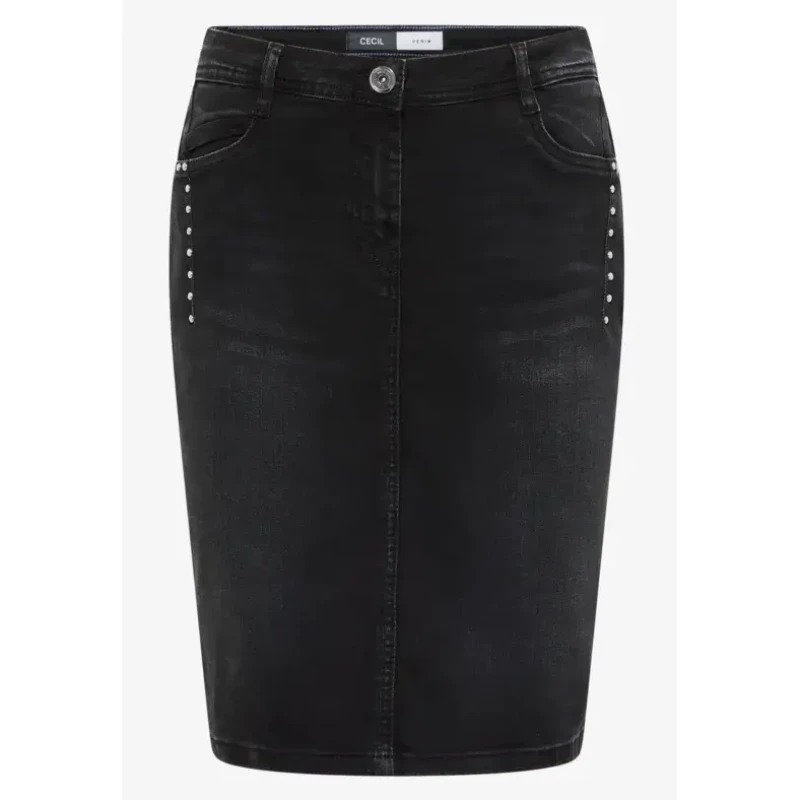 Image of cecil Denim skirt For Her Cecil Noir Female 25