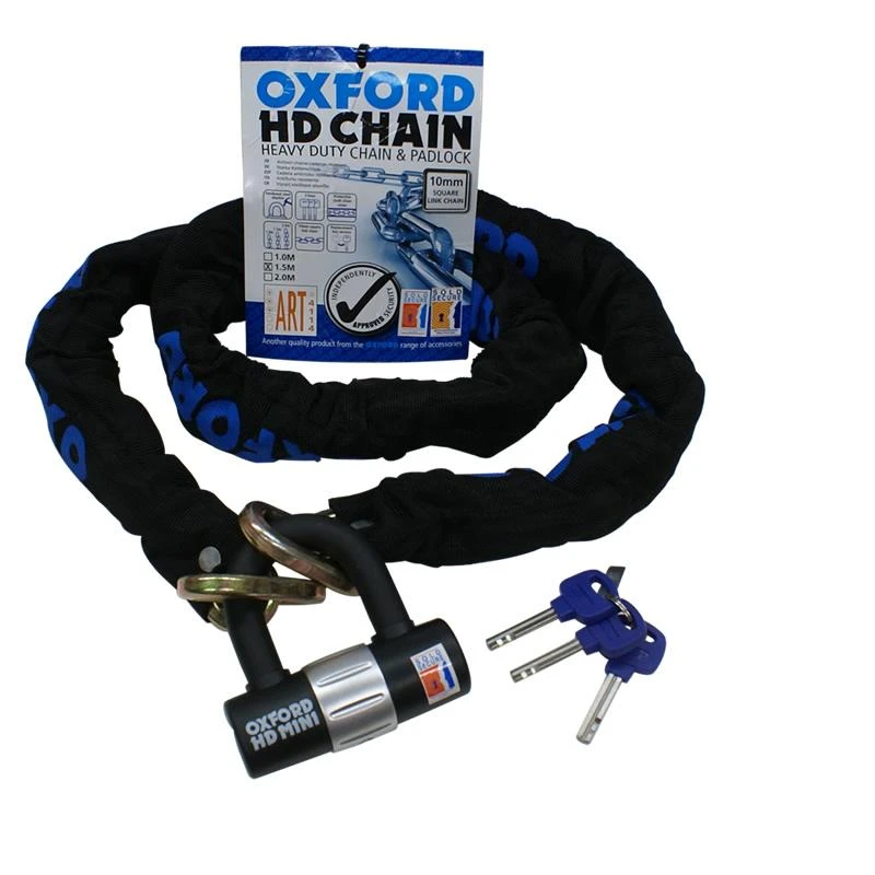 Image of Oxford HD Chain & Lock 1.5m / 9.5mm