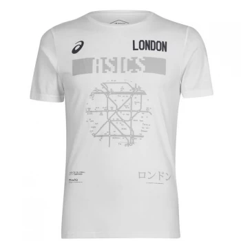 Image of Asics London City T Shirt Mens - Brilliant White
