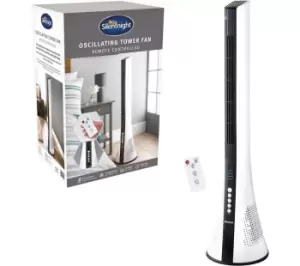 Image of SILENTNIGHT 38009 Tower Fan - Black & White
