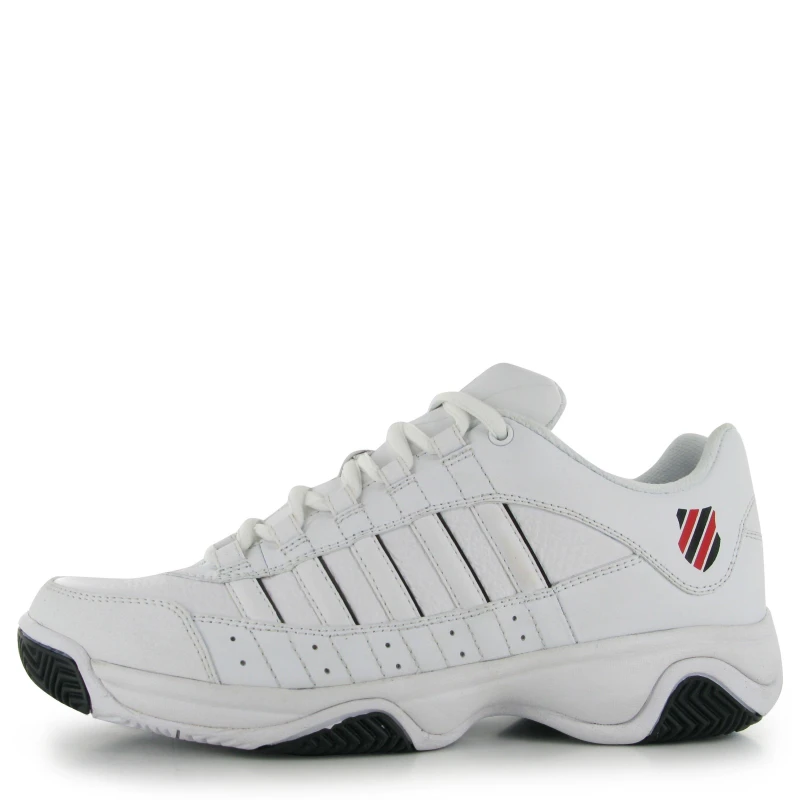 Image of K Swiss K Court Blast Mens Tennis Shoes White/Black/Red male 6(39.5)