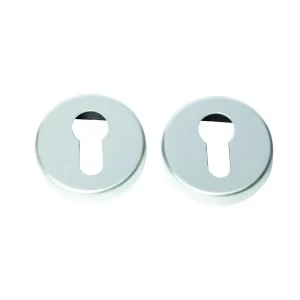 Image of Wickes Euro Profile FD062 Escutcheon - Satin Aluminium