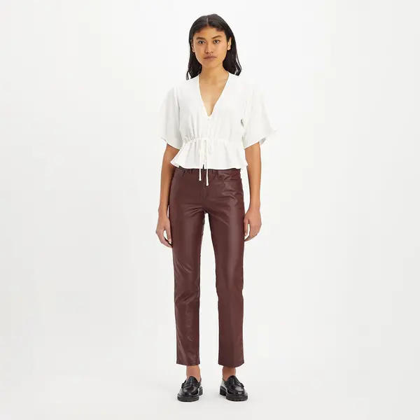 Image of 724 Coated Straight Jeans, Mid Rise