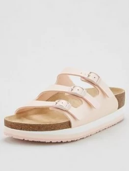 Image of Birkenstock Papillio By Birkenstock Florida Wedge Sandals - Light Rose