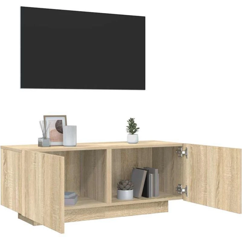 Image of VIDAXL TV Cabinet Sonoma Oak 100x35x40cm Engineered Wood Vidaxl 8720286218495