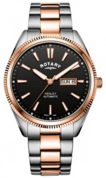 Image of Rotary Mens Henley Serrated Bezel Stainless Steel Watch