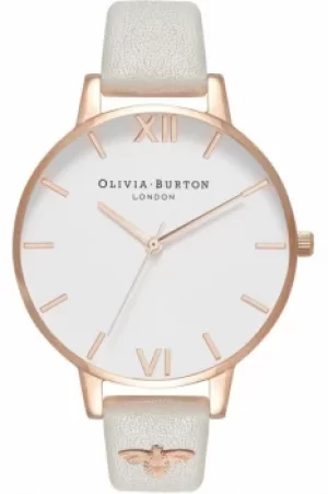 Image of Ladies Olivia Burton 3D Bee Embellished Strap Watch OB16ES13