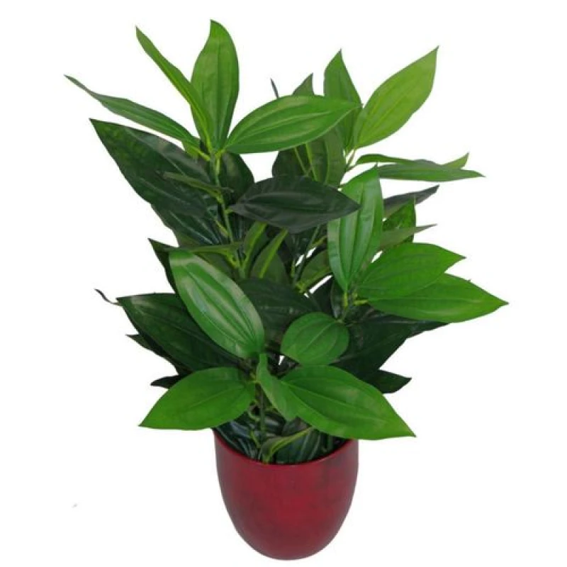 Image of Leaf 70cm Leaf Design UK Realistic Large Artificial Foliage Plant with Pot Green