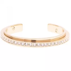 Image of Ladies Karen Millen PVD rose plating CRYSTAL DIAGONAL CUFF