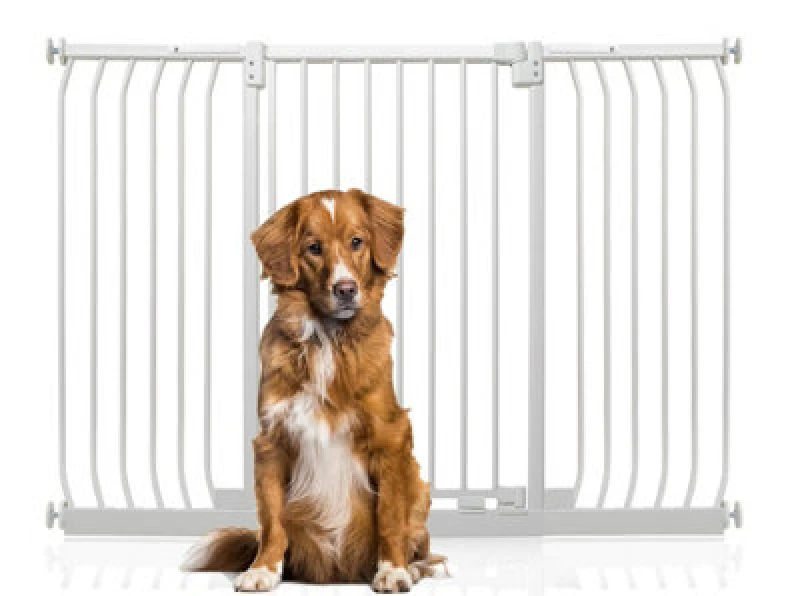 Image of Bettacare Extra Tall Elite Dog Gate, 143Cm - 152Cm, Matt White, Extra Tall 96.8Cm In Height, Pressure Fit Pet Gate