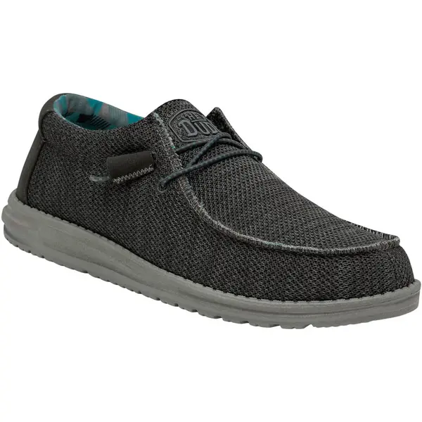 Image of Hey Dude Mens Wally Sox Slip On Trainers Shoes - UK 11 Grey male GDE2663CHA11