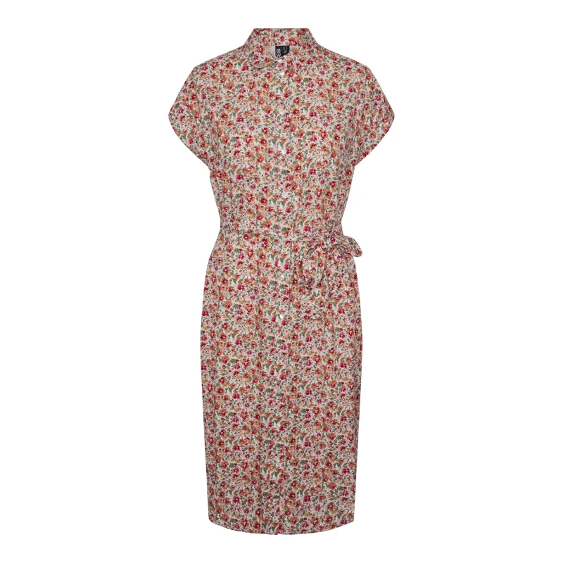 Image of Pieces Womens shirt dress Pieces Nya Rouge Female S