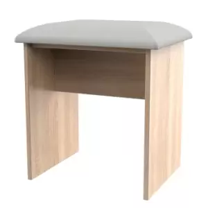 Image of Devon Oak Effect Fabric Stool