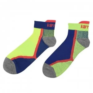 Image of Karrimor Support Socks 2 Pack Mens - Blue/Yellow