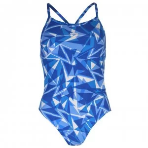 Image of Arena Shattered Glass Swimsuit Ladies - Blue