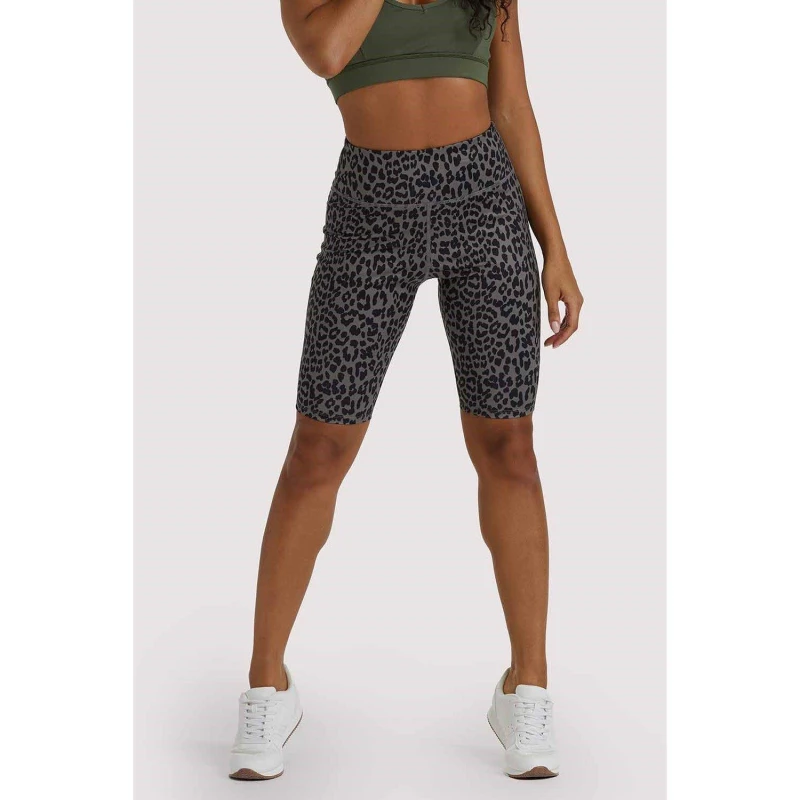 Image of Wolf and Whistle Eco Dusty Olive Leopard Shorts Olive female 8