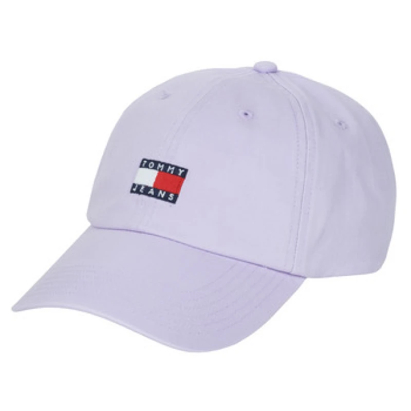 Image of Tommy Jeans Logo Baseball Cap - Purple Purple One Size
