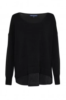 Image of French Connection Vhari Hybrid Knit Jumper Black