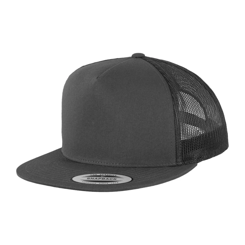 Image of Flexfit by Yupoong Mens Classic Trucker Cap in Charcoal Charcoal Male One Size