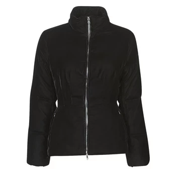 Image of Emporio Armani Velvet Padded Puffer Jacket Black Size L Women