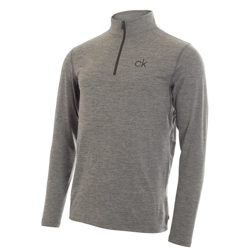 Image of Calvin Klein Golf CK Newport Zip Top Silver male Small