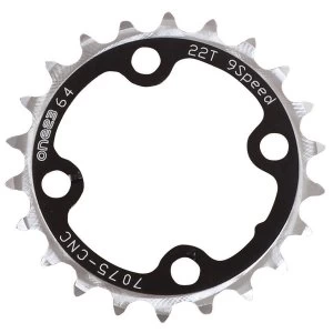 Image of ETC Chainring Alloy 64mm 24 Teeth Silver/Black
