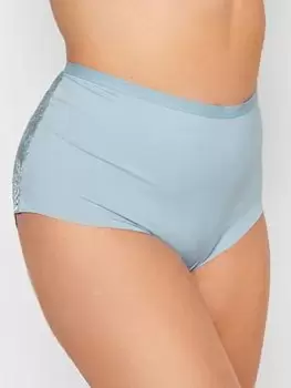 Image of Yours Lace Back Full Briefs, Blue, Size 26-28, Women
