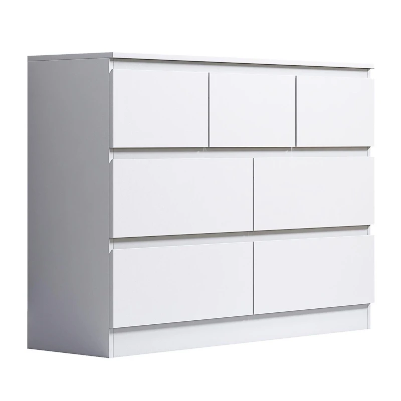 Image of FWStyle FWStyle 7 Drawer Merchant Chest White Scratch Resistant White One Size Unisex 5056413130266