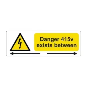 Image of Spectrum Industrial Danger 415V Exists Between, Pack of 25 - Sav (75 x 25mm)