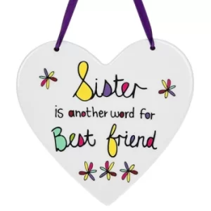 Image of Just Saying Hanging Heart Sister