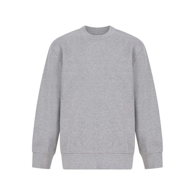Image of SF Minni Curved Hem Sweatshirt in Grey Size: 11-12 Years Grey Unisex 11-12 Years