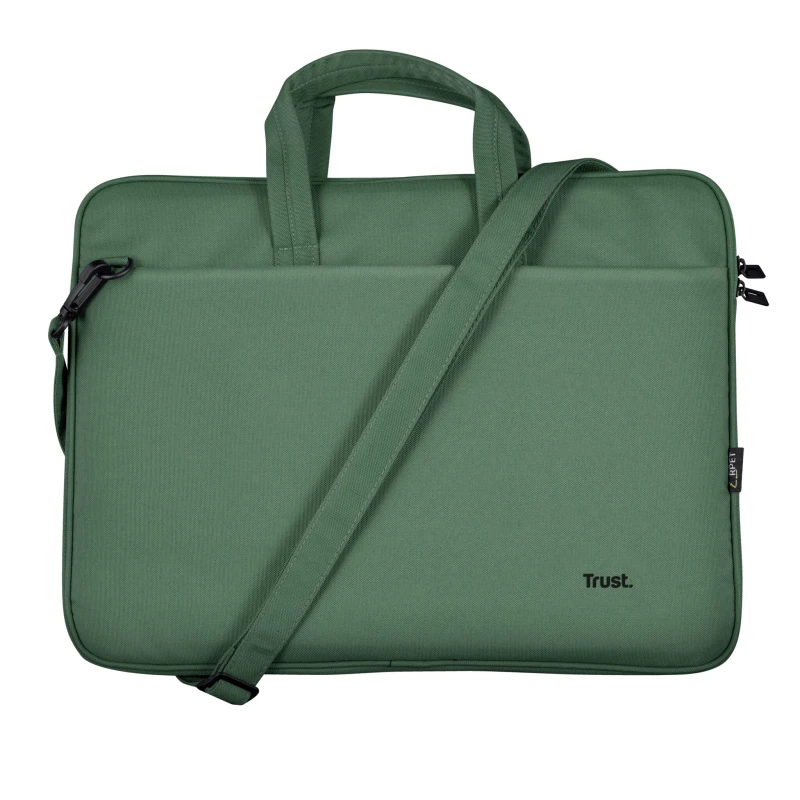 Image of Trust Bologna 16" Eco-friendly Slim Green Laptop Bag 8TR24450 EXR8TR24450