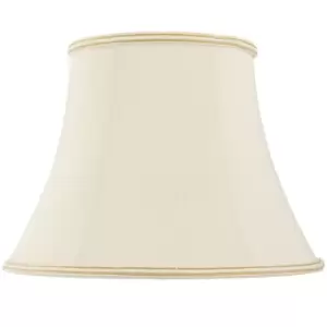 Image of 20" Bowed Oval Handmade Lamp Shade Cream Fabric Classic Table Light Bulb Cover