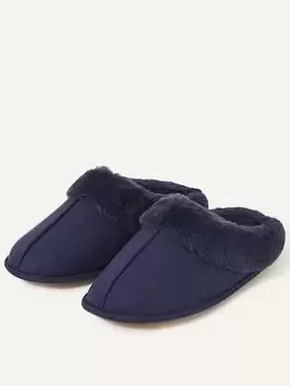 Image of Accessorize Suedette Mule, Navy Size M Women